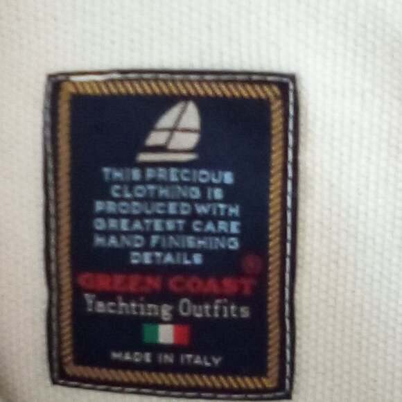 Green Coast Yachting Cotton Pullover Italy Size L - Picture 5 of 16